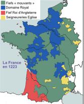 la France en 1223